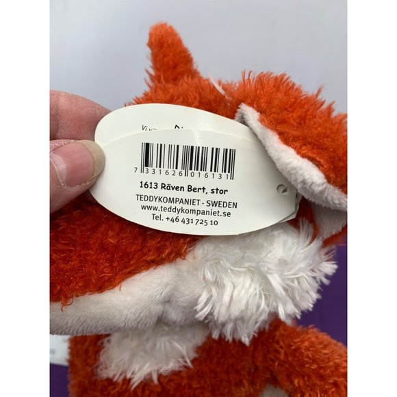 TeddyKomplaniet Forest Friends Red Fox 12” Plush Stuffed Animal Plastic Eyes - Picture 10 of 13